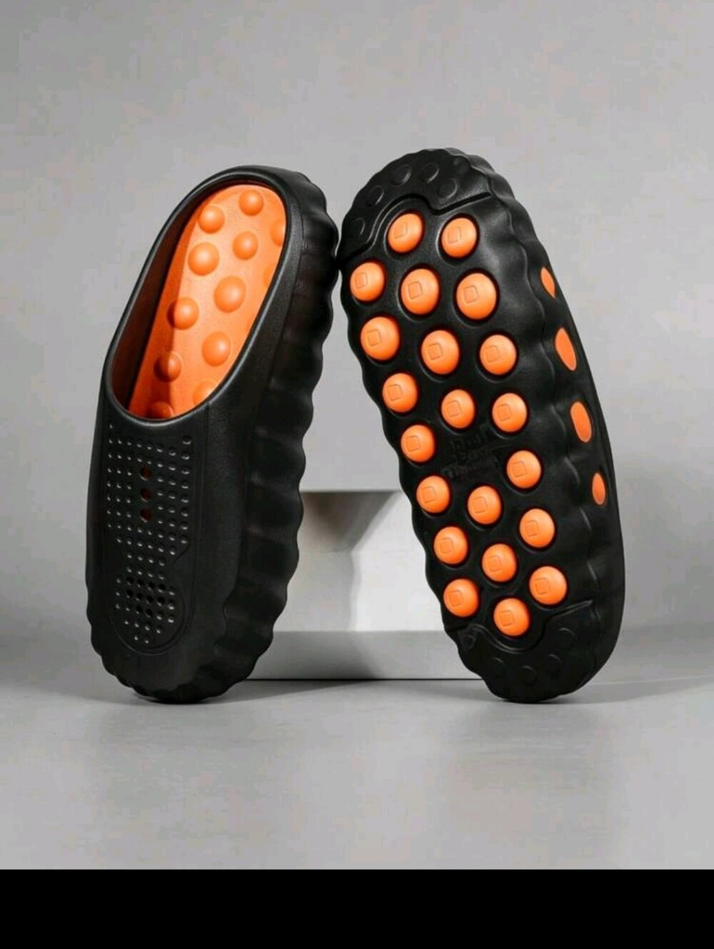 & Other Stories Black and Orange Massage Slip-Ons